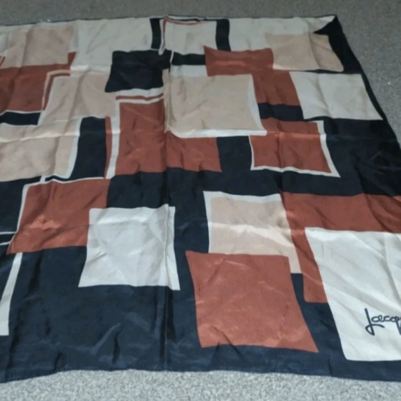 Jacques FATH 100% silk scarf - Picture 3 of 3